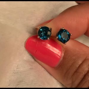 London Blue Topaz SS Earrings